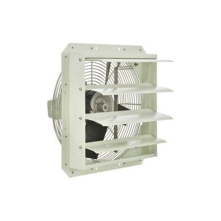 Global Equipment 16" Corrosion Resistant Exhaust Fan with Shutter - Direct Drive - 1/6 HP - 1296 CFM - 115V APB-16D